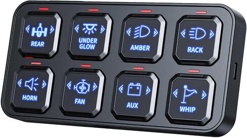 8 Gang Wireless Remote Control Switch Panel 12v Waterproof Power Control Box with Toggle Momentary Pulsed Universal for Truck Marine Trailer RV SUV ATV UTV Campervan in Saudi Arabia