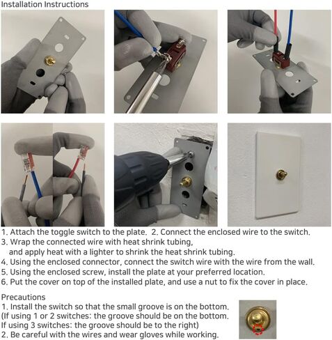 Retro Interior Light Switch ON-Off Set, Switch Plate, Toggle Switch 15A, 250V, AC, 2Pin (White 002) in Saudi Arabia