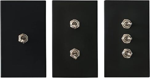 Retro Interior Light Switch ON-Off Set, Switch Plate, Toggle Switch 15A, 250V, AC, 2Pin (White 002) in Saudi Arabia