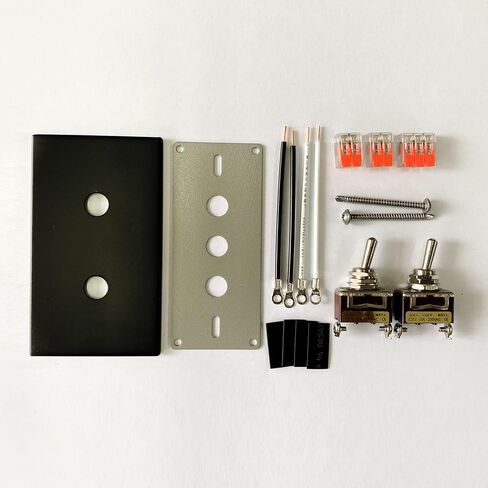 Retro Interior Light Switch ON-Off Set, Switch Plate, Toggle Switch 15A, 250V, AC, 2Pin (White 002) in Saudi Arabia