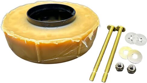 حلقة شمع تواليت معززة سميكة للغاية مع قرن بلاستيكي ومسامير تواليت مطلية بالزنك in Kuwait