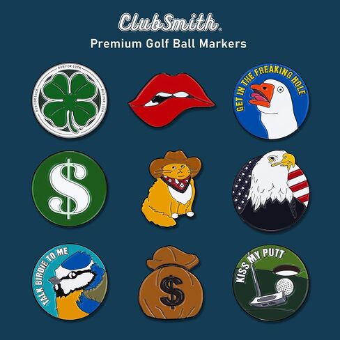 علامة كرة جولف مضحكة من ClubSmith® مع مشبك قبعة مغناطيسي، وتورية جولف مضحكة، وعلامة وضع محاذاة ممتازة، وإكسسوارات جولف مضحكة وهدايا للرجال والنساء in Saudi Arabia