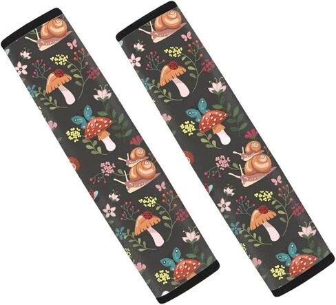 WELLFLYHOM الفطر القواقع اكسسوارات السيارات حزام الأمان يغطي للنساء مقعد السيارة حزام وسادة الكتف الأشرطة منصات لينة الراحة حزام الأمان منصات يغطي العالمي صالح الشاحنات سيارات الدفع الرباعي فان سيدان in Kuwait