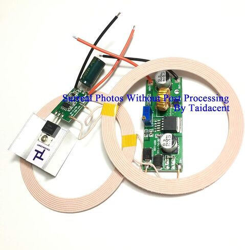 Taidacent 12V 3A وحدات ملف حثي لاسلكية عالية الطاقة لمسافات طويلة، ملف شحن لاسلكي، جهاز إرسال لاسلكي وملف Reveiver، وحدة إمداد طاقة للشحن اللاسلكي in Saudi Arabia
