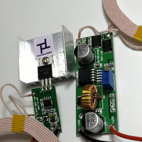 Taidacent 12V 3A وحدات ملف حثي لاسلكية عالية الطاقة لمسافات طويلة، ملف شحن لاسلكي، جهاز إرسال لاسلكي وملف Reveiver، وحدة إمداد طاقة للشحن اللاسلكي in Saudi Arabia