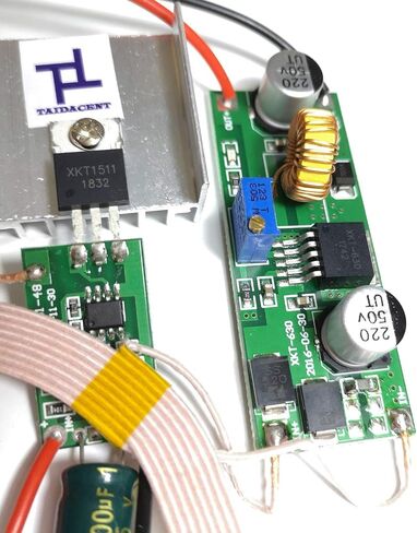 Taidacent 12V 3A وحدات ملف حثي لاسلكية عالية الطاقة لمسافات طويلة، ملف شحن لاسلكي، جهاز إرسال لاسلكي وملف Reveiver، وحدة إمداد طاقة للشحن اللاسلكي in Saudi Arabia