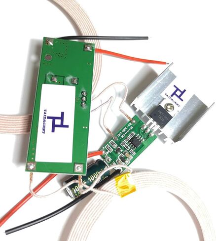 Taidacent 12V 3A وحدات ملف حثي لاسلكية عالية الطاقة لمسافات طويلة، ملف شحن لاسلكي، جهاز إرسال لاسلكي وملف Reveiver، وحدة إمداد طاقة للشحن اللاسلكي in Saudi Arabia