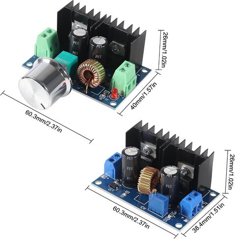 XH-M401 XL4016E1 8A 200 واط PWM قابل للتعديل 4-40 فولت إلى 1.25-36 فولت تيار مستمر تنحى محول فرق الجهد وحدة الطاقة (مجموعة 1 + 1 قطعة) in Saudi Arabia