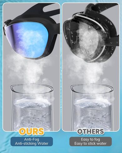 Swimming Goggles 2 Pack, Professional Anti Fog No Leaking UV Protection Wide View Swim Goggles for Women Men Adult Youth in Saudi Arabia
