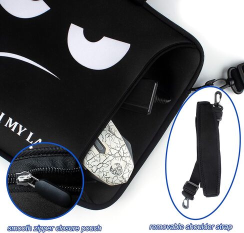 حقيبة حمل للكمبيوتر المحمول مقاس 12 بوصة من BRILA - حقيبة حمل ناعمة من النيوبرين مقاومة للماء مع مقبض لأجهزة الكمبيوتر المحمول 10.6 11 11.6 12 12.2 بوصة Apple/Macbook/Asus/Acer/Samsung/DELL/HP/Lenovo/Sony/RCA in Kuwait