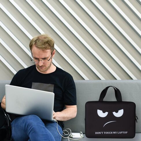 حقيبة حمل للكمبيوتر المحمول مقاس 12 بوصة من BRILA - حقيبة حمل ناعمة من النيوبرين مقاومة للماء مع مقبض لأجهزة الكمبيوتر المحمول 10.6 11 11.6 12 12.2 بوصة Apple/Macbook/Asus/Acer/Samsung/DELL/HP/Lenovo/Sony/RCA in Kuwait