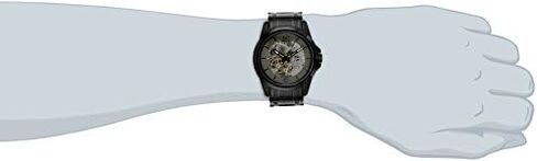 Relic by Fossil Men's Cameron Automatic Self-Winding Stainless Steel IP Skeleton Dial Watch, Color: Black (Model: ZR12110) in Kuwait