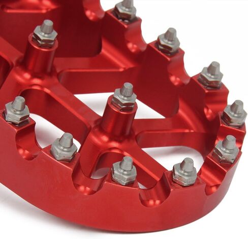 أوتاد قدم الدراجة النارية بدواسات مساند للقدمين لـ CR125R/250R، CRF150R/250R، CRF250L/300L، CRF250RALLY، CRF450R/450X، KX250F/450F والمزيد من الدراجات الترابية، أحمر in Kuwait