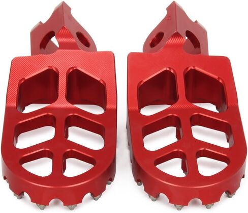 أوتاد قدم الدراجة النارية بدواسات مساند للقدمين لـ CR125R/250R، CRF150R/250R، CRF250L/300L، CRF250RALLY، CRF450R/450X، KX250F/450F والمزيد من الدراجات الترابية، أحمر in Kuwait