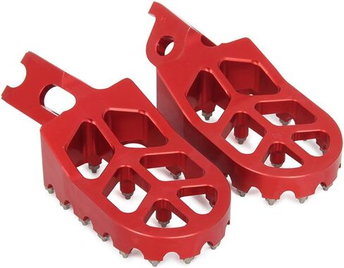 أوتاد قدم الدراجة النارية بدواسات مساند للقدمين لـ CR125R/250R، CRF150R/250R، CRF250L/300L، CRF250RALLY، CRF450R/450X، KX250F/450F والمزيد من الدراجات الترابية، أحمر in Kuwait