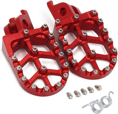 أوتاد قدم الدراجة النارية بدواسات مساند للقدمين لـ CR125R/250R، CRF150R/250R، CRF250L/300L، CRF250RALLY، CRF450R/450X، KX250F/450F والمزيد من الدراجات الترابية، أحمر in Kuwait