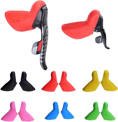 أغطية غطاء محرك السيارة لـ Sram RED Force Rival 11S أغطية فرامل الطريق للدراجات من السيليكون، زوج واحد أسود in Kuwait