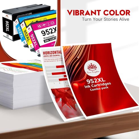 استبدال خرطوشة الحبر المعاد تصنيعها من Toner Kingdom لحزمة التحرير والسرد لخراطيش الحبر HP 952XL لطابعات Officejet Pro 8710 7740 8720 8210 8715 8700 8702 8730 8720 8216 (أسود، سماوي، أرجواني، أصفر) in Kuwait