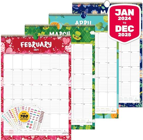 24 Months Wall Calendar Extra Large Jan 2024 to Dec 2025, 20x30in 2024 Wall Calendar Large, 20 x 30 Wall Calendar, Wall Calendar Large Paper Wall Calendar, Large Calendar Wall, 20x30 Wall Calendar in Saudi Arabia