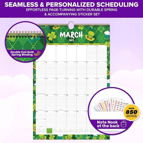 24 Months Wall Calendar Extra Large Jan 2024 to Dec 2025, 20x30in 2024 Wall Calendar Large, 20 x 30 Wall Calendar, Wall Calendar Large Paper Wall Calendar, Large Calendar Wall, 20x30 Wall Calendar in Saudi Arabia