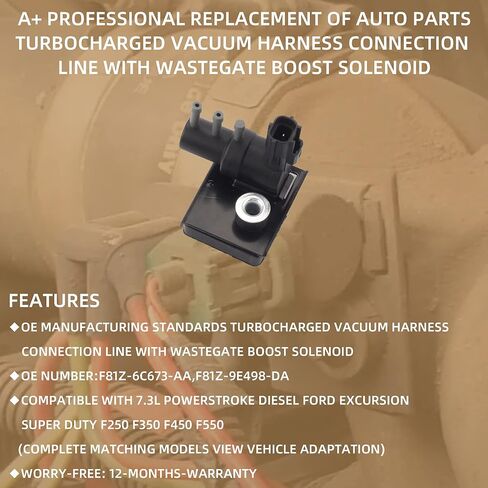 Dasbecan Turbocharged Vacuum Harness Connection Line With Wastegate Boost Solenoid Compatible with Ford Super Duty F-250 F-350 F-450 F-550 7.3L 1999-2003 Powerstroke Diesel F81Z-6C673-AA F81Z-9E498-DA in Saudi Arabia