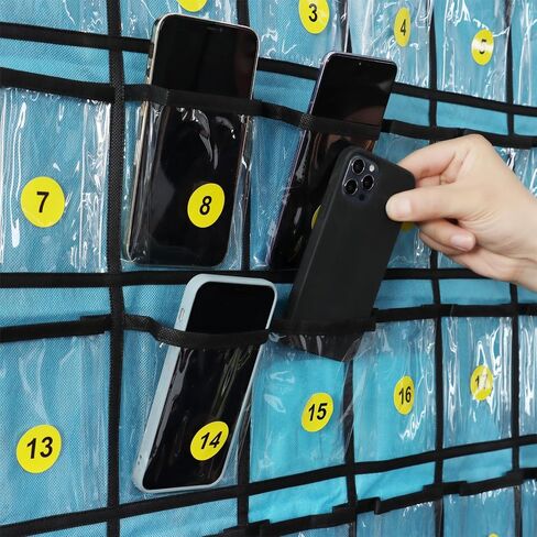 36 Clear Pockets Calculator Holder, Wall Door Hanging Organizer, Pocket Chart in Saudi Arabia