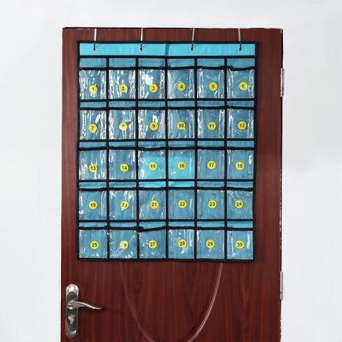 36 Clear Pockets Calculator Holder, Wall Door Hanging Organizer, Pocket Chart in Saudi Arabia