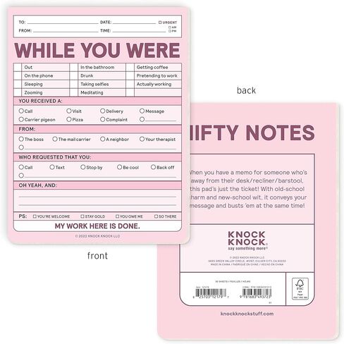 Knock Knock While You Were Nifty Note Pad in Saudi Arabia