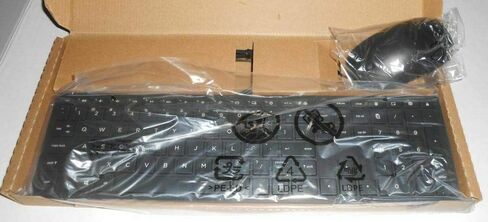 HP Lifestyle TPC-P001K 928923-001 لوحة مفاتيح USB سلكية للكمبيوتر الشخصي باللون الأسود مع ماوس in Saudi Arabia