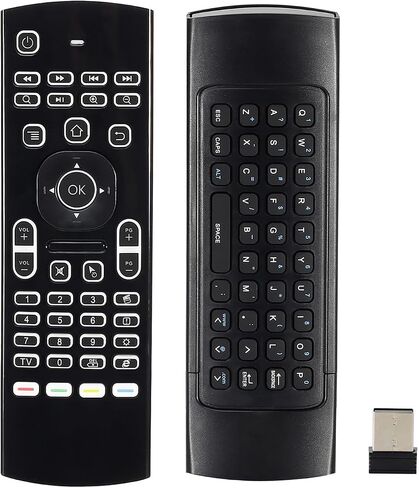 MX3 Air Mouse Voice Remote Control, 2.4G Multifunctional Blacklight Mini Wireless Keyboard Air Mouse Remote for Android Smart TV Box, 3-Gyro&Gsensor, Projector HTPC Mini PC, PS3/4 Xbox 360 in Kuwait