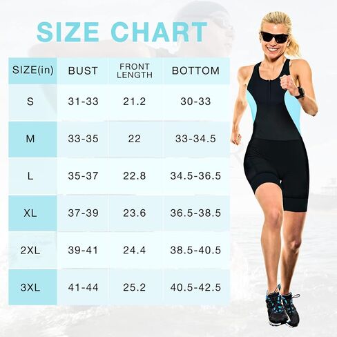 Beroy Tri Suit Women Tri Tank Top Triathlon البدلة قمصان ركوب الدراجات (XXL أزرق) in Kuwait