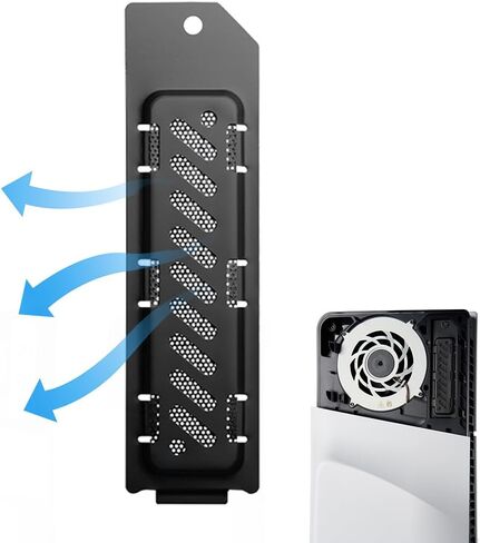 PS5 Slim SSD Heatsink Cover, Heat Dissipation Solution of PS5 Slim M.2 SSD Expansion Slot, Fit for PS5 Slim SSD Heatsink, New Breathable Hole, Cooling and Dust Proof, Aluminum, Black in Saudi Arabia