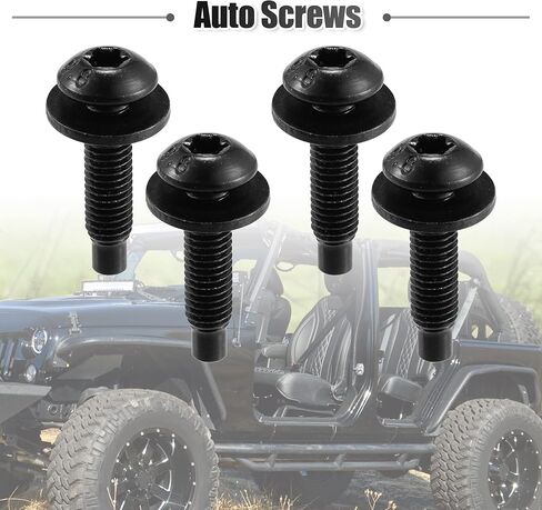 X AUTOHAUX 12 قطعة من مسامير توركس الصلبة لسيارة جيب رانجلر JK 2007-2018 مسامير استبدال طويلة جدًا للسيارات من الفولاذ المقاوم للصدأ باللون الأسود in Saudi Arabia