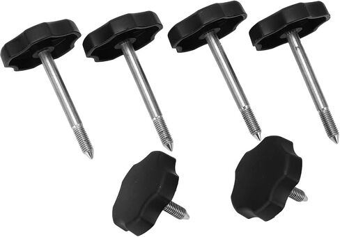 Qiilu 6 PCS (2 Short + 4 Long) Soft Top Window Frame Knob Door Surround Knobs Kits with Pin 55176198 Replacement for Jeep Wrangler Jk 2007‑2018 in Saudi Arabia