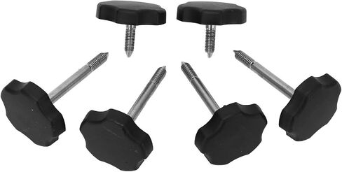 Qiilu 6 PCS (2 Short + 4 Long) Soft Top Window Frame Knob Door Surround Knobs Kits with Pin 55176198 Replacement for Jeep Wrangler Jk 2007‑2018 in Saudi Arabia