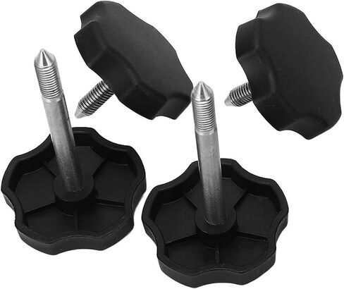 Qiilu 6 PCS (2 Short + 4 Long) Soft Top Window Frame Knob Door Surround Knobs Kits with Pin 55176198 Replacement for Jeep Wrangler Jk 2007‑2018 in Saudi Arabia