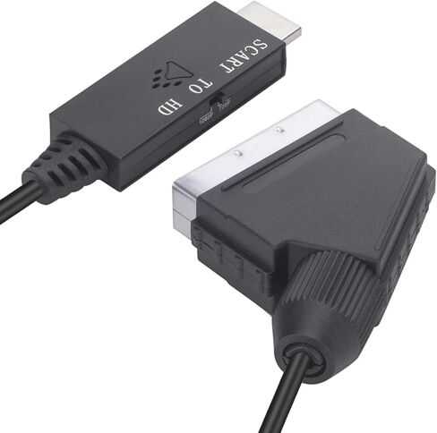 كابل SCART إلى HD، محول SCART إلى HDMI، محول فيديو عالي الدقة 1080P 60 هرتز 720P 60 هرتز SCART إلى محول الوسائط المتعددة عالي الدقة، كابل اتصال فيديو محول SCART DC 5V in Kuwait