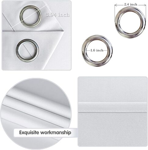 DWCN Total Privacy Room Divider Blackout Curtain - Thermal Curtains for Patio Door, Living Room, Bedroom Partition and Shared Office Space, 1 Grommet Curtain Panel, 4.3ft Wide x 7ft Tall, Black in Kuwait