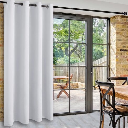 DWCN Total Privacy Room Divider Blackout Curtain - Thermal Curtains for Patio Door, Living Room, Bedroom Partition and Shared Office Space, 1 Grommet Curtain Panel, 4.3ft Wide x 7ft Tall, Black in Kuwait