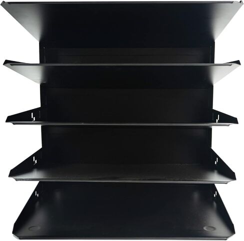 Desk File Organizer Shelf Rack, Metal, black(4 Tier) in Saudi Arabia