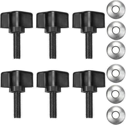 for JL JLU Tie-Down Anchor Thumb Screw Bolts Set M8 25mm + Washer Compatible with Jeep Wrangler JL JLU Hard Top Quick Removal 6 Pieces in Saudi Arabia