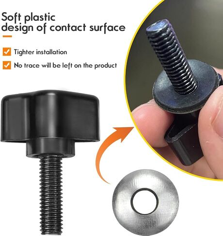 for JL JLU Tie-Down Anchor Thumb Screw Bolts Set M8 25mm + Washer Compatible with Jeep Wrangler JL JLU Hard Top Quick Removal 6 Pieces in Saudi Arabia