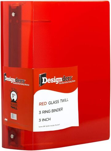 JAM PAPER Plastic 0.75 inch Binder - Clear 3 Ring Binder - Sold Individually in Saudi Arabia