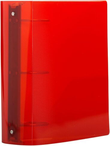 JAM PAPER Plastic 0.75 inch Binder - Clear 3 Ring Binder - Sold Individually in Saudi Arabia