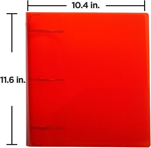 JAM PAPER Plastic 0.75 inch Binder - Clear 3 Ring Binder - Sold Individually in Saudi Arabia