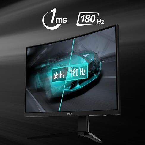 ام اس اي G2422C، شاشة ألعاب منحنية 24 بوصة، 1920 × 1080 (FHD)، VA، 1 مللي ثانية، 170 هرتز، FreeSync Premium، HDMI، منفذ DP، إمالة in Kuwait