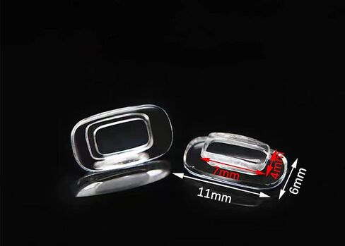 وسادات أنف للنظارات الشمسية، 5 أزواج من نظارات الأنف من BEHLINE، قطعة أنف مستطيلة من السيليكون الناعم، مجموعات إصلاح أجزاء الأنف لمعظم إطارات النظارات (11 مم، شفاف) in Kuwait