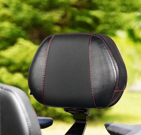Show Chrome Ballistic Passenger Backrest For Can-Am Ryker With Red Stitch 600 900 Made in USA 41-420CRED in Saudi Arabia