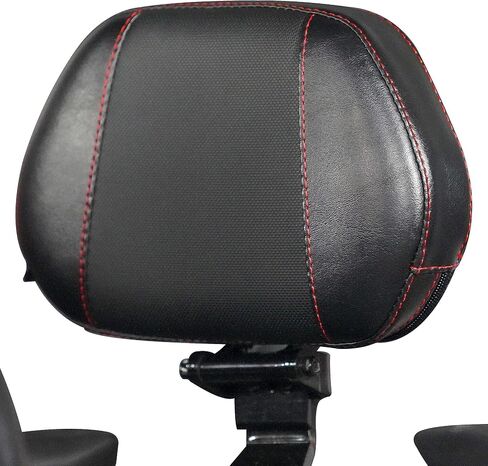 Show Chrome Ballistic Passenger Backrest For Can-Am Ryker With Red Stitch 600 900 Made in USA 41-420CRED in Saudi Arabia