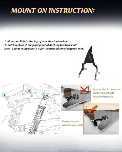 وسادة مسند الظهر الخلفية للركاب قابلة للفصل تناسب 2009-2022 لـ Harley Davidson CVO Road Glide/Touring Road King/Road Glide/Street Glide FLHR FLHX FLHT FLTR in Kuwait